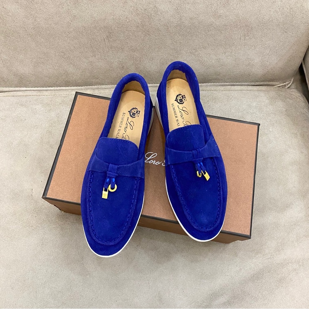 Loro Piana Royal Blue Women's Loafers - Picture 5 of 5
